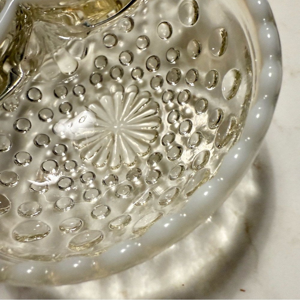 WOW! 5 for $25!! Fenton Hobnail Glass Relish Dish: Moonstone Opalescent - Picture 8 of 10